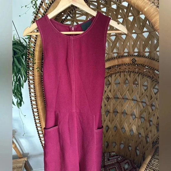 Anthropologie Greylin Colleen Stitched Jumpsuit in Maroon/Burgundy. - Picture 11 of 11